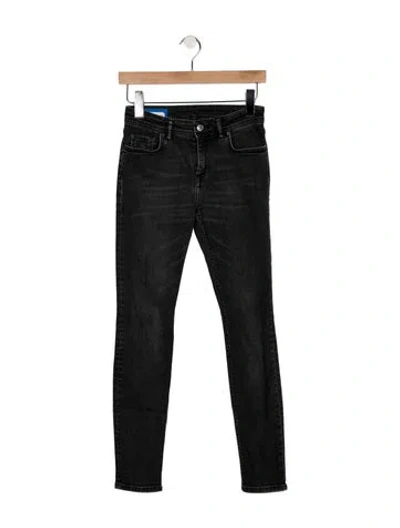 Pre-owned Acne Studios Mid-rise Skinny Leg Jeans In Black