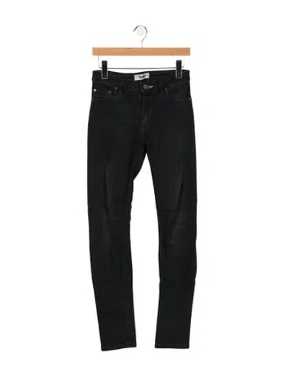Pre-owned Acne Studios Mid-rise Skinny Leg Jeans In Black
