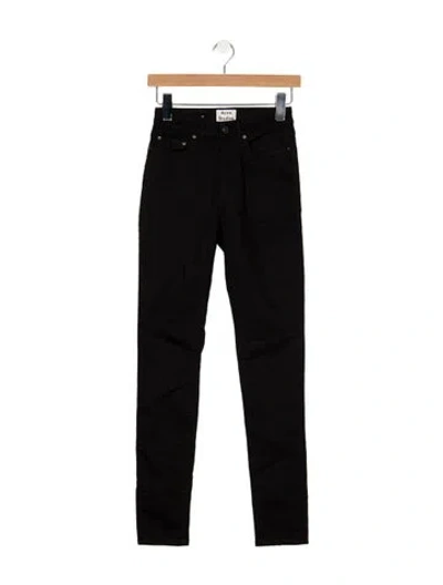 Pre-owned Acne Studios Mid-rise Skinny Leg Jeans In Black