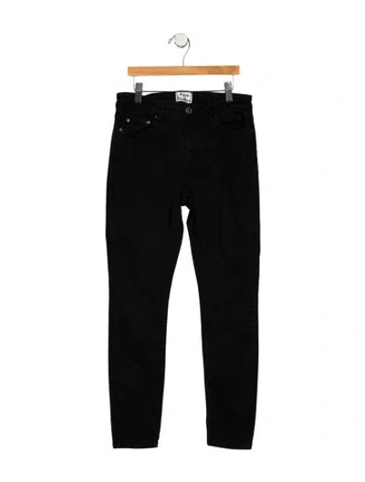 Pre-owned Acne Studios Mid-rise Skinny Leg Jeans In Black