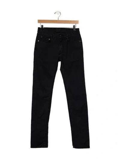 Pre-owned Acne Studios Mid-rise Skinny Leg Jeans In Black