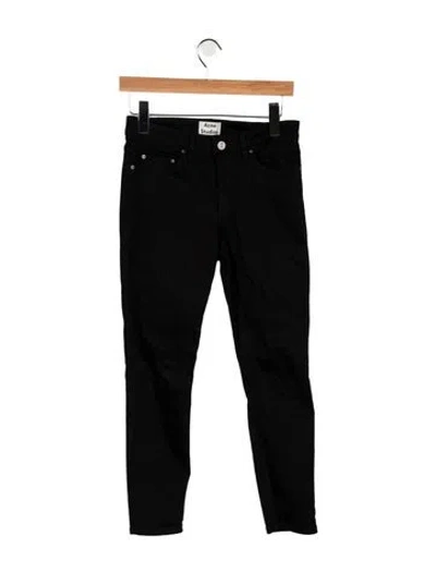 Pre-owned Acne Studios Mid-rise Skinny Leg Jeans In Black