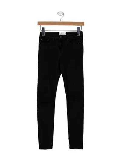 Pre-owned Acne Studios Mid-rise Skinny Leg Jeans In Black