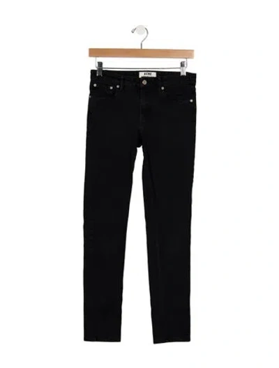 Pre-owned Acne Studios Mid-rise Skinny Leg Jeans In Black