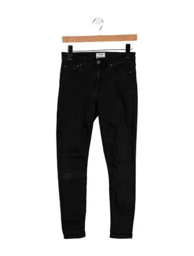 Pre-owned Acne Studios Mid-rise Skinny Leg Jeans In Black