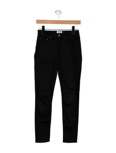 Pre-owned Acne Studios Mid-rise Skinny Leg Jeans In Black