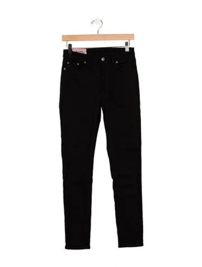 Pre-owned Acne Studios Mid-rise Skinny Leg Jeans In Black