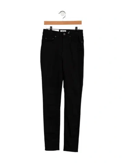 Pre-owned Acne Studios Mid-rise Skinny Leg Jeans In Black
