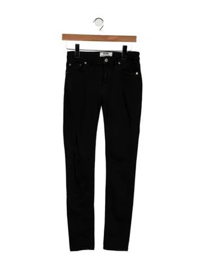 Pre-owned Acne Studios Mid-rise Skinny Leg Jeans In Black