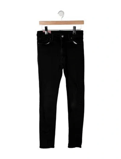 Pre-owned Acne Studios Mid-rise Skinny Leg Jeans In Black