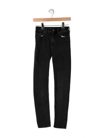 Pre-owned Acne Studios Mid-rise Skinny Leg Jeans In Black