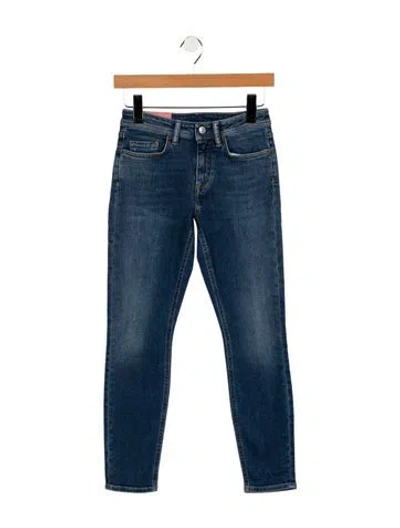 Pre-owned Acne Studios Mid-rise Skinny Leg Jeans In Blue