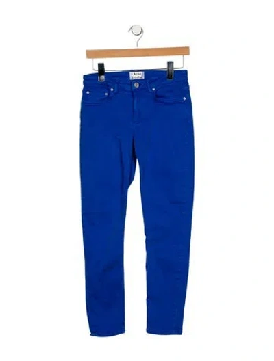 Pre-owned Acne Studios Mid-rise Skinny Leg Jeans In Blue