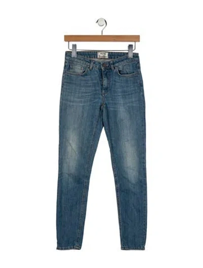 Pre-owned Acne Studios Mid-rise Skinny Leg Jeans In Blue