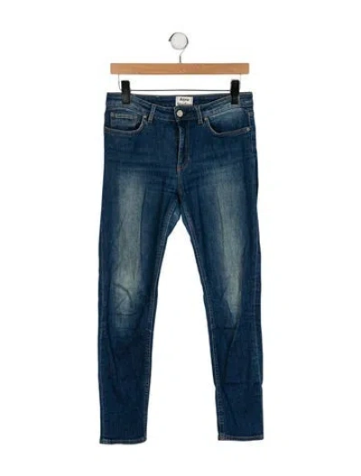 Pre-owned Acne Studios Mid-rise Skinny Leg Jeans In Blue