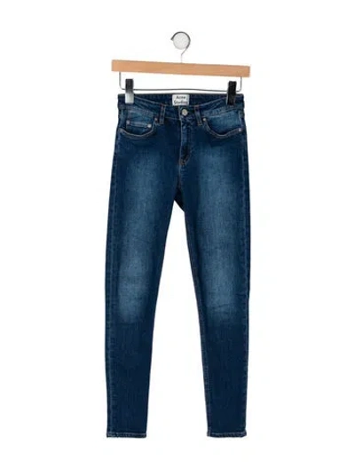 Pre-owned Acne Studios Mid-rise Skinny Leg Jeans In Blue