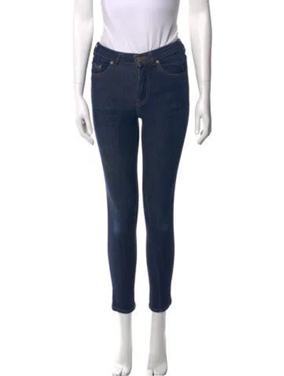 Pre-owned Acne Studios Mid-rise Skinny Leg Jeans In Blue