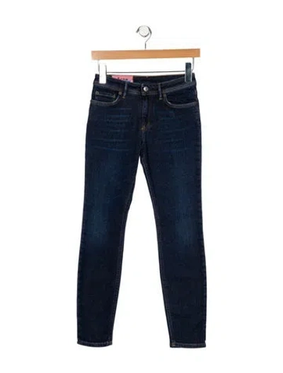 Pre-owned Acne Studios Mid-rise Skinny Leg Jeans In Blue