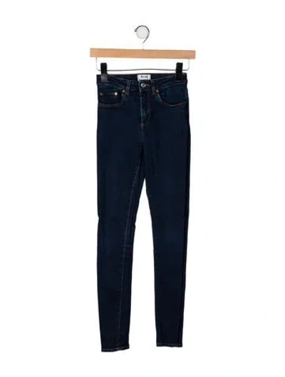 Pre-owned Acne Studios Mid-rise Skinny Leg Jeans In Blue