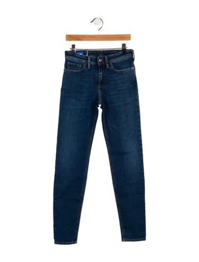 Pre-owned Acne Studios Mid-rise Skinny Leg Jeans In Blue