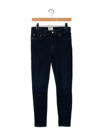 Pre-owned Acne Studios Mid-rise Skinny Leg Jeans In Blue