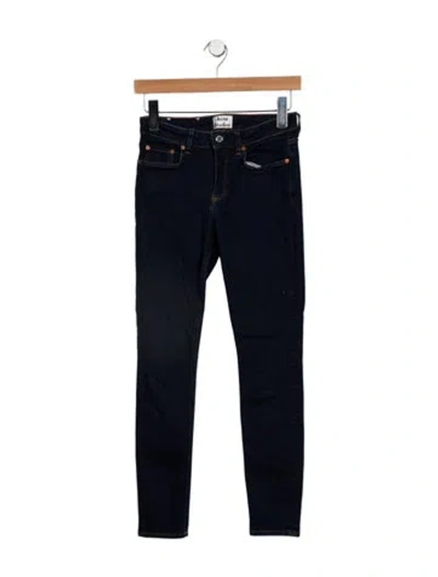 Pre-owned Acne Studios Mid-rise Skinny Leg Jeans In Blue