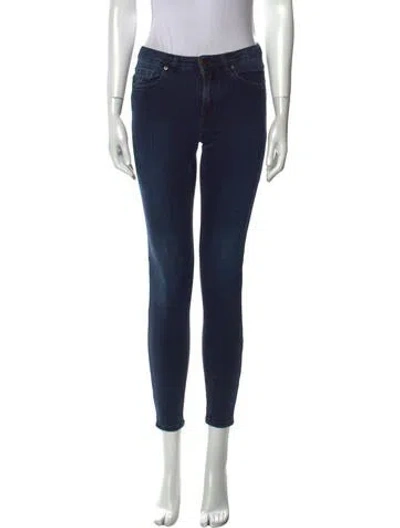 Pre-owned Acne Studios Mid-rise Skinny Leg Jeans In Blue