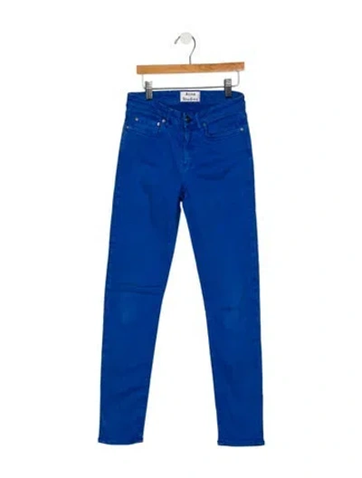 Pre-owned Acne Studios Mid-rise Skinny Leg Jeans In Blue