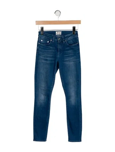 Pre-owned Acne Studios Mid-rise Skinny Leg Jeans In Blue