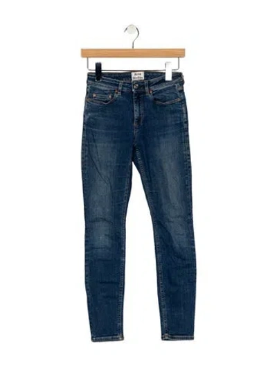 Pre-owned Acne Studios Mid-rise Skinny Leg Jeans In Blue