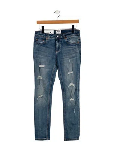 Pre-owned Acne Studios Mid-rise Skinny Leg Jeans In Blue