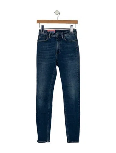 Pre-owned Acne Studios Mid-rise Skinny Leg Jeans In Blue