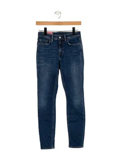 Pre-owned Acne Studios Mid-rise Skinny Leg Jeans In Blue