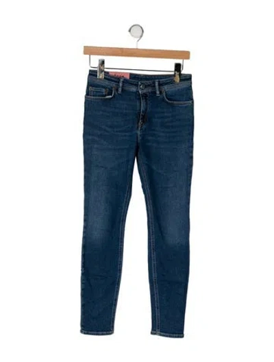 Pre-owned Acne Studios Mid-rise Skinny Leg Jeans In Blue