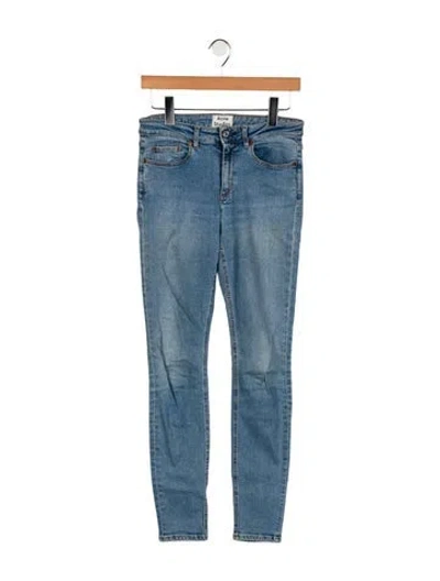 Pre-owned Acne Studios Mid-rise Skinny Leg Jeans In Blue
