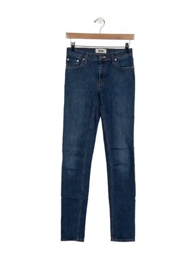 Pre-owned Acne Studios Mid-rise Skinny Leg Jeans In Blue