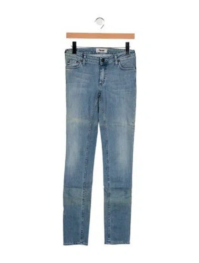 Pre-owned Acne Studios Mid-rise Skinny Leg Jeans In Blue