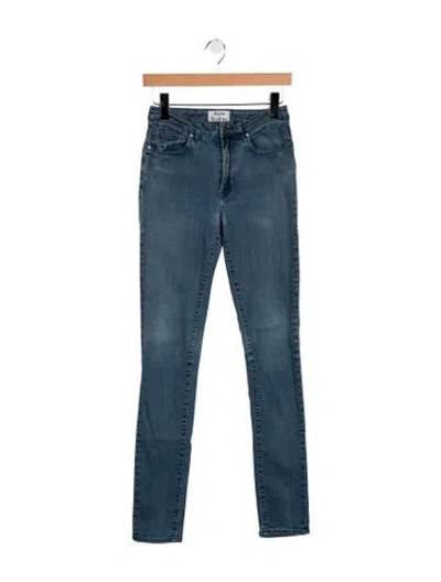 Pre-owned Acne Studios Mid-rise Skinny Leg Jeans In Blue