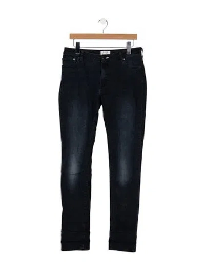 Pre-owned Acne Studios Mid-rise Skinny Leg Jeans In Blue