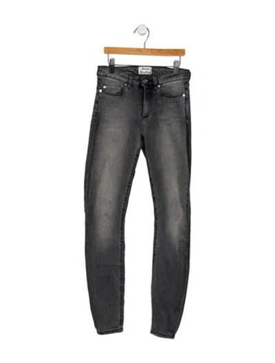 Pre-owned Acne Studios Mid-rise Skinny Leg Jeans In Gray