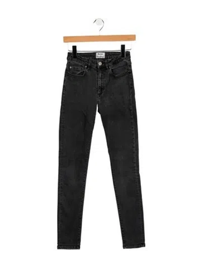 Pre-owned Acne Studios Mid-rise Skinny Leg Jeans In Gray