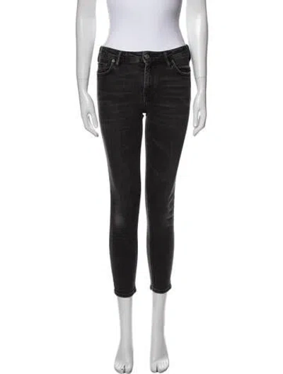 Pre-owned Acne Studios Mid-rise Skinny Leg Jeans In Gray