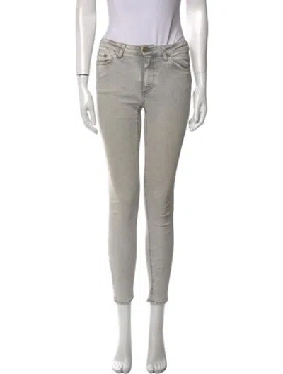 Pre-owned Acne Studios Mid-rise Skinny Leg Jeans In Gray