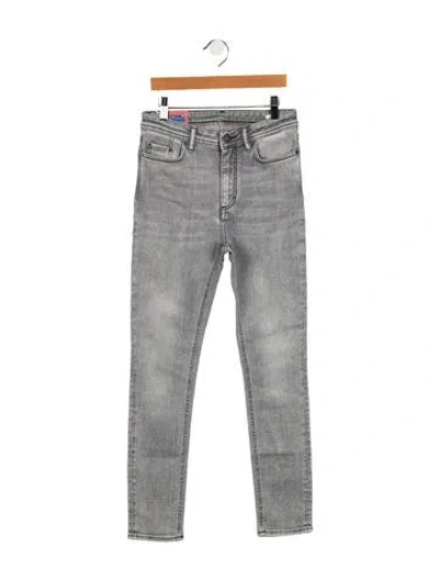 Pre-owned Acne Studios Mid-rise Skinny Leg Jeans In Gray