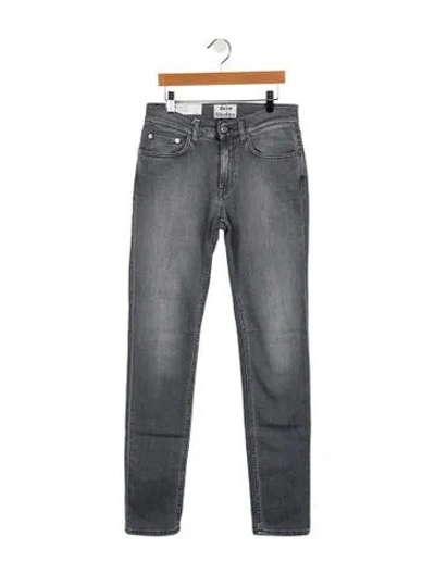 Pre-owned Acne Studios Mid-rise Skinny Leg Jeans In Gray