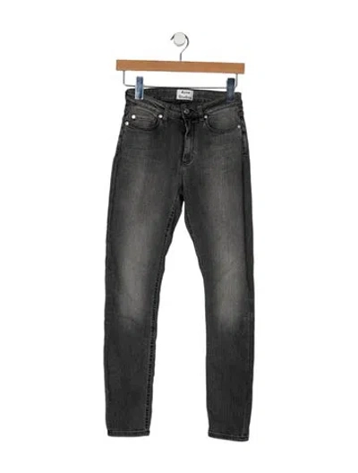 Pre-owned Acne Studios Mid-rise Skinny Leg Jeans In Gray