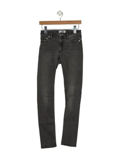 Pre-owned Acne Studios Mid-rise Skinny Leg Jeans In Gray