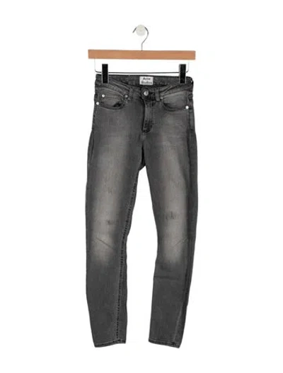 Pre-owned Acne Studios Mid-rise Skinny Leg Jeans In Gray