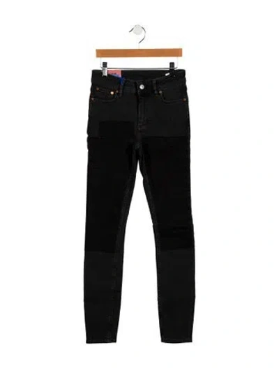 Pre-owned Acne Studios Mid-rise Skinny Leg Jeans W/ Tags In Black