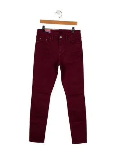 Pre-owned Acne Studios Mid-rise Skinny Leg Jeans W/ Tags In Red